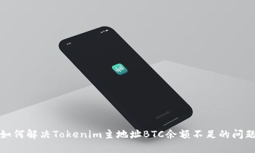 如何解决Tokenim主地址BTC余额不足的问题